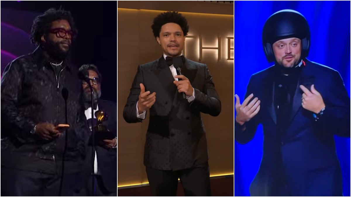 Will Smith-Chris Rock's slap hits Grammys hard: Trevor Noah jokes, Nate Bargatze wears helmet onstage