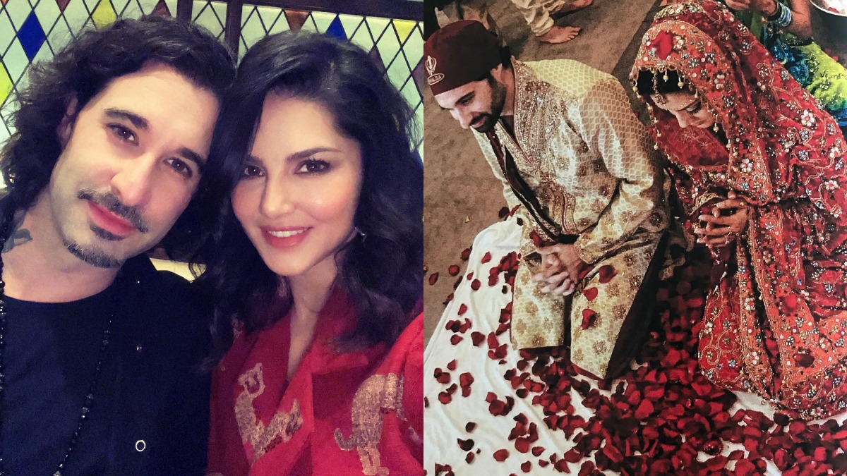 Drunk people making bad speeches to ugly sheet cake, Sunny Leone recalls wedding day on anniversary; pic Celebrities News picture pic