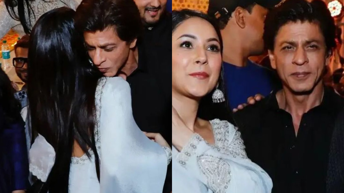 Fans call Shehnaaz Gill-Shah Rukh Khan's hug at Baba Siddique’s Iftaar party a 'Queen & Badshah' moment