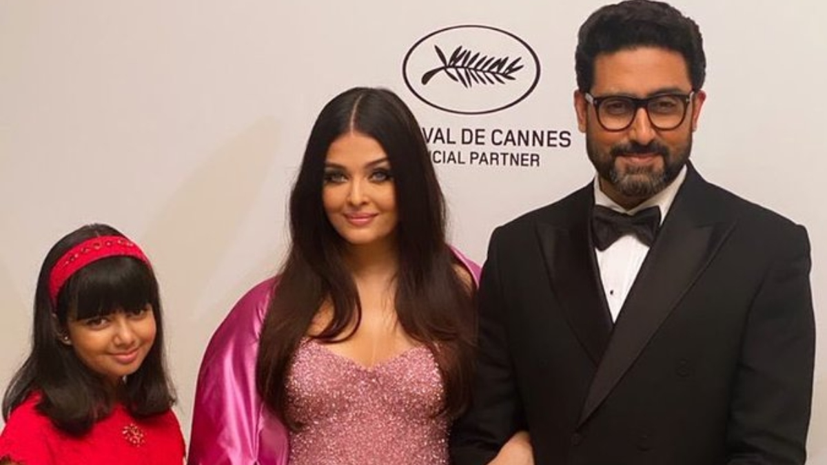 Aishwarya Rai Sparkles in Pink Waterfall Sequins Dress & Sandals