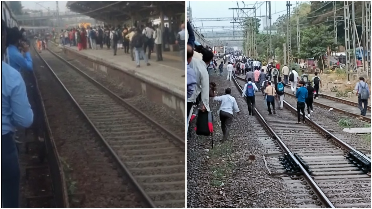 Mumbai local train: Passengers struggle as services delayed due to overhead wire breakdown | Video