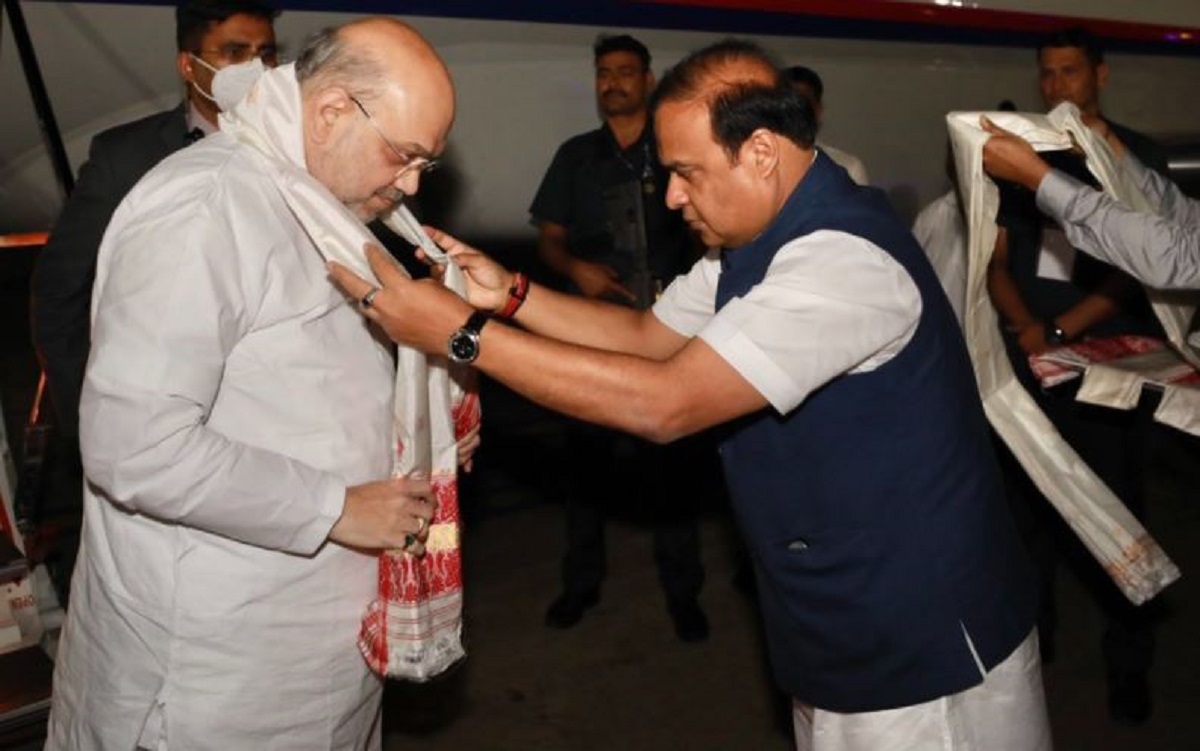 Amit Shah arrives in Assam on three-day tour
