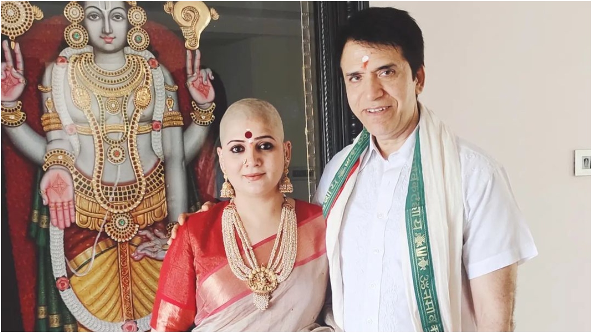 Meet' actor Sooraj Thapar's wife Dipti Dhyani shaves off head, couple  visits Tirupati Balaji temple | Tv News – India TV
