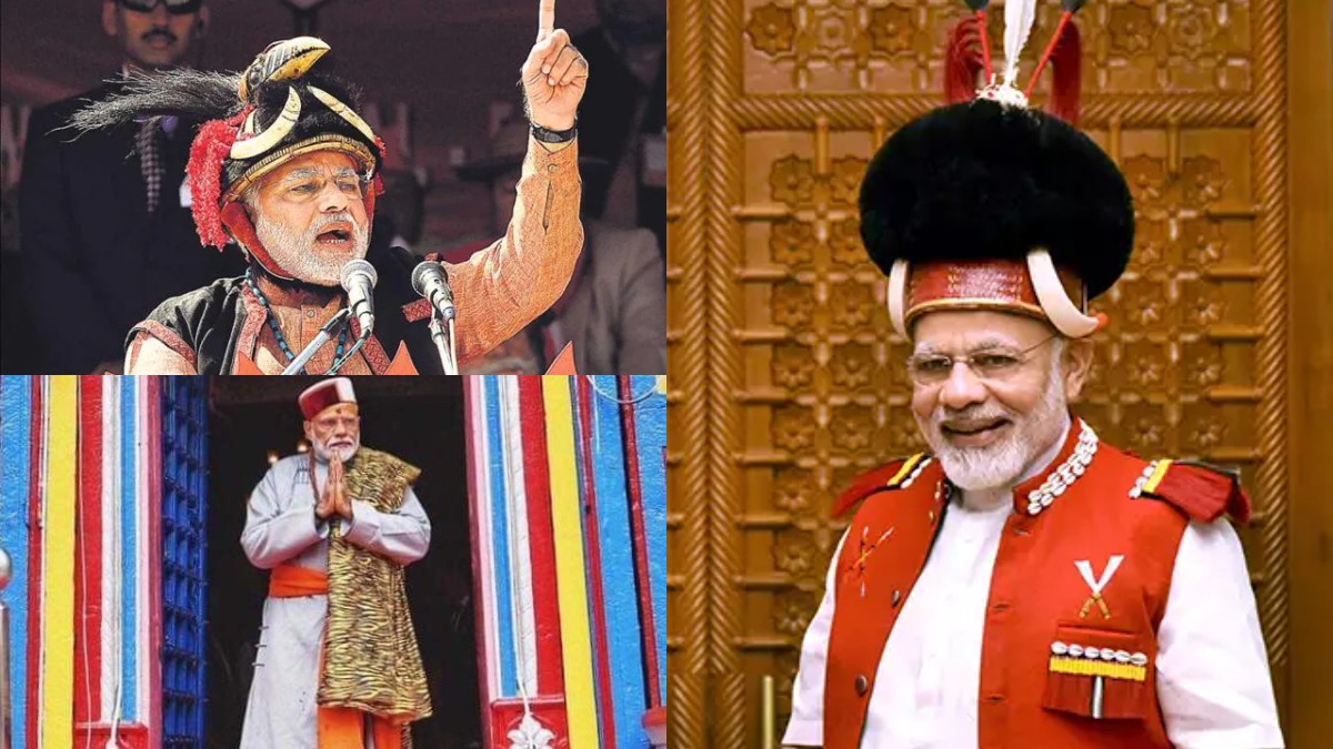 Modi govt 8 years: Ladakhi dress to Naga headgear, 8 times PM Modi ...
