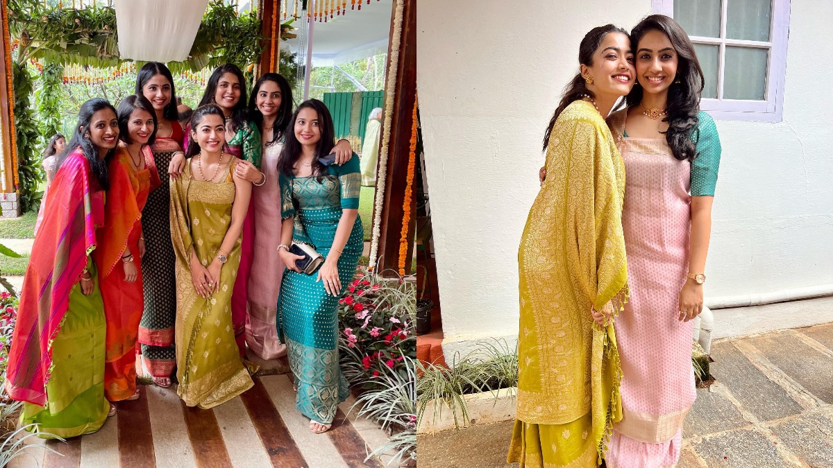 Rashmika Mandanna looks stunning as she dons silk saree in Coorgi style  during a friend wedding pics | Celebrities News – India TV