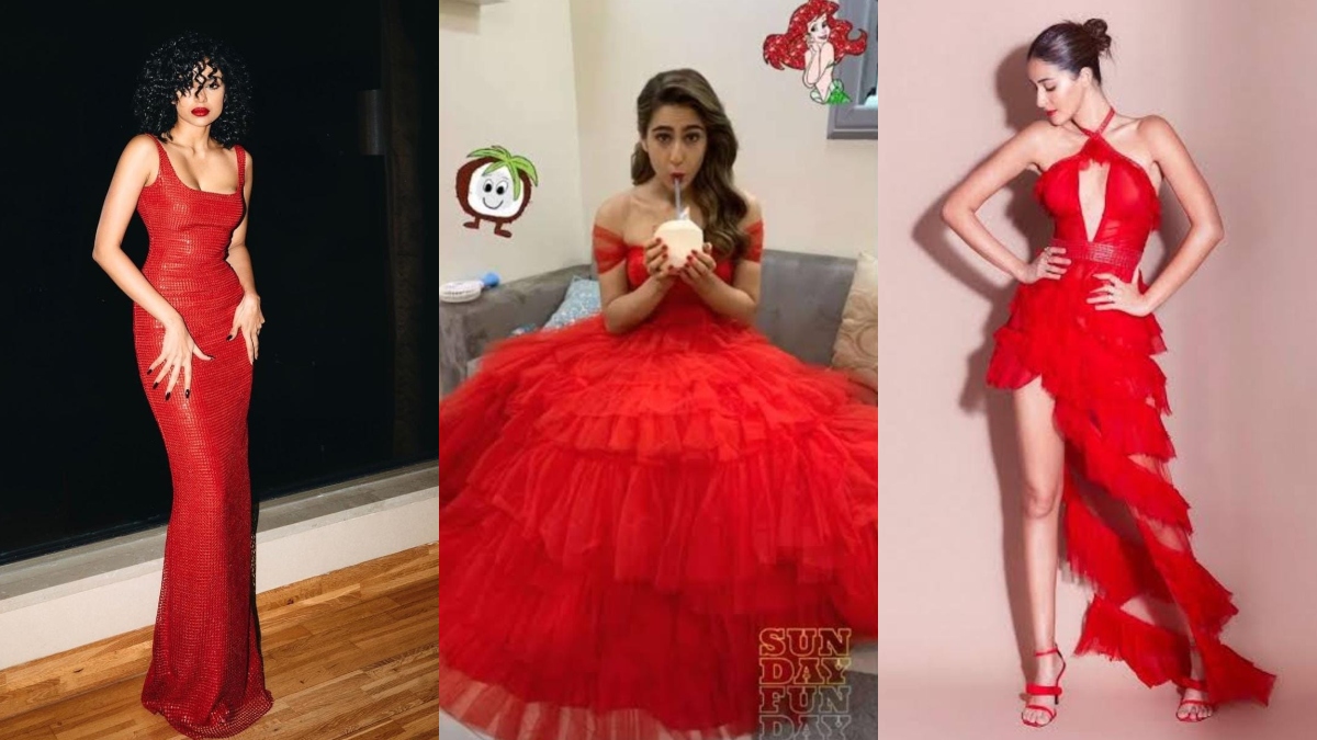 Ananya and Sara to Disha and Sobhita, B-Town actresses paint the town in red in quintessential gowns