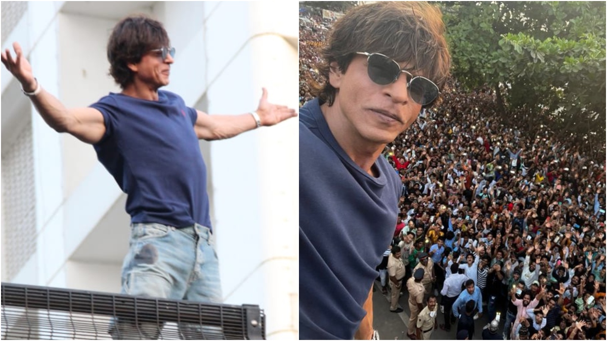Shah Rukh Khan Surprises Fans Outside Mannat, Greets Them With His Signature  Pose