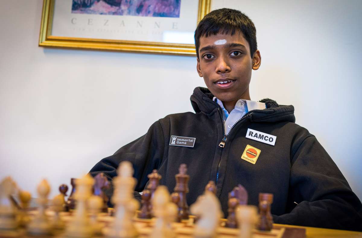 The very first game between Vishy Anand and Praggnanandhaa