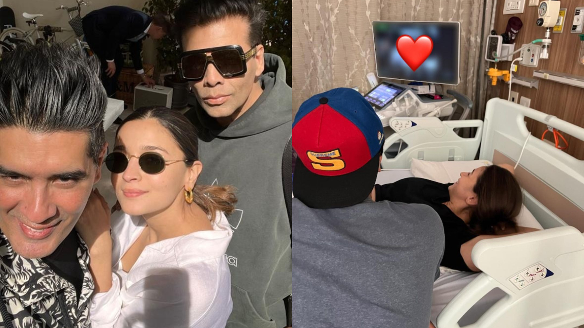 Mommy-to-be Alia Bhatt's pregnancy glow is unmissable as she poses with Karan Johar, Manish Malhotra in London