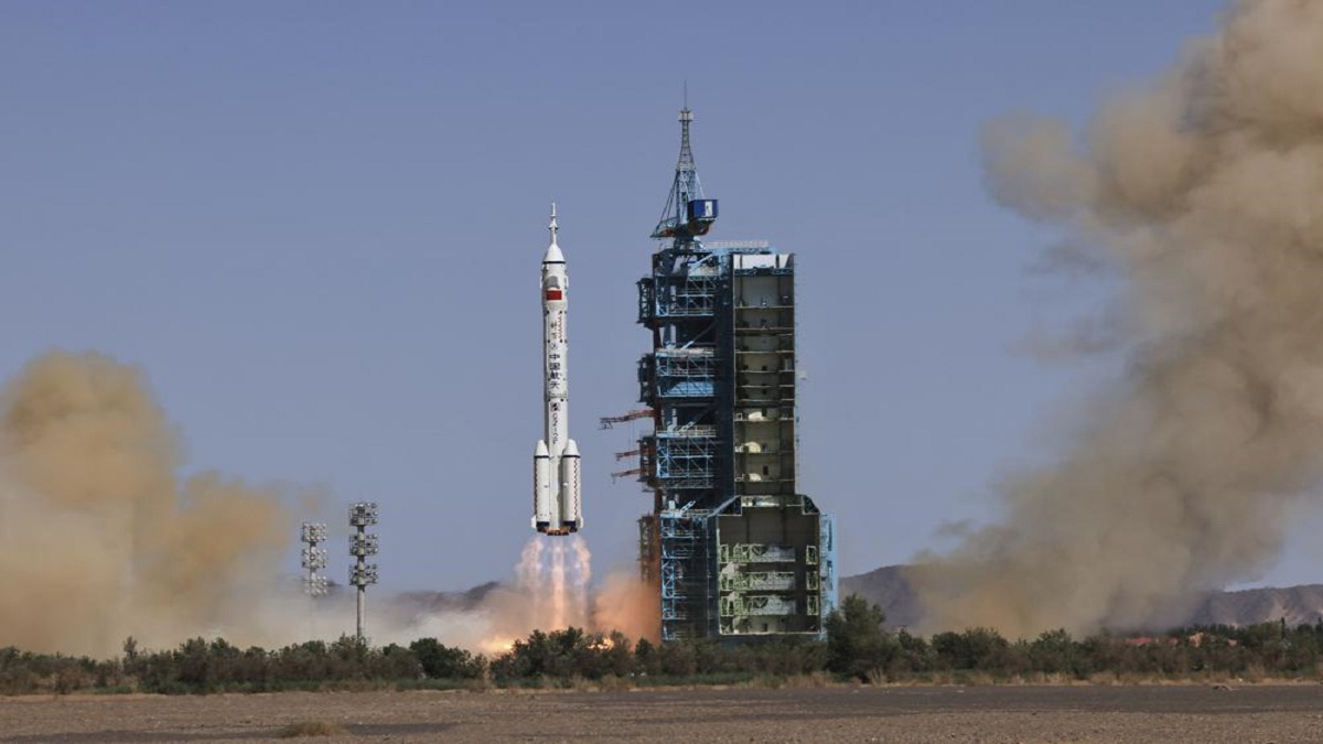 China launches three astronauts to complete space station construction