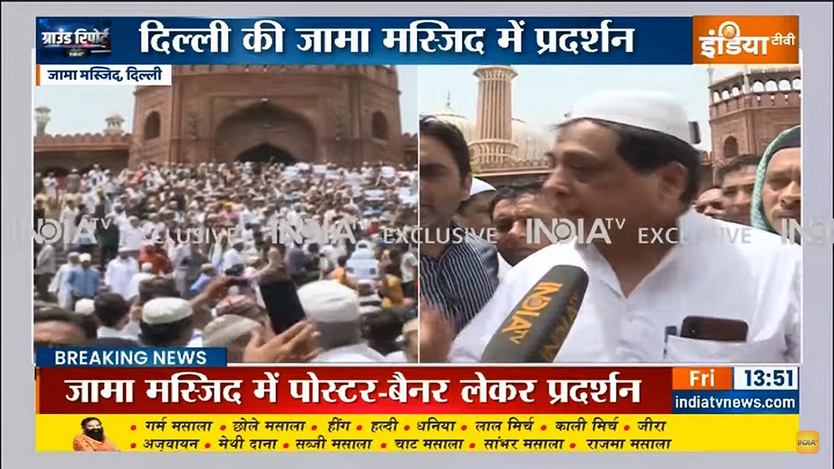 Prophet row: Massive protests erupt at Delhi's Jama Masjid after namaz; Shahi Imam blames Owaisi