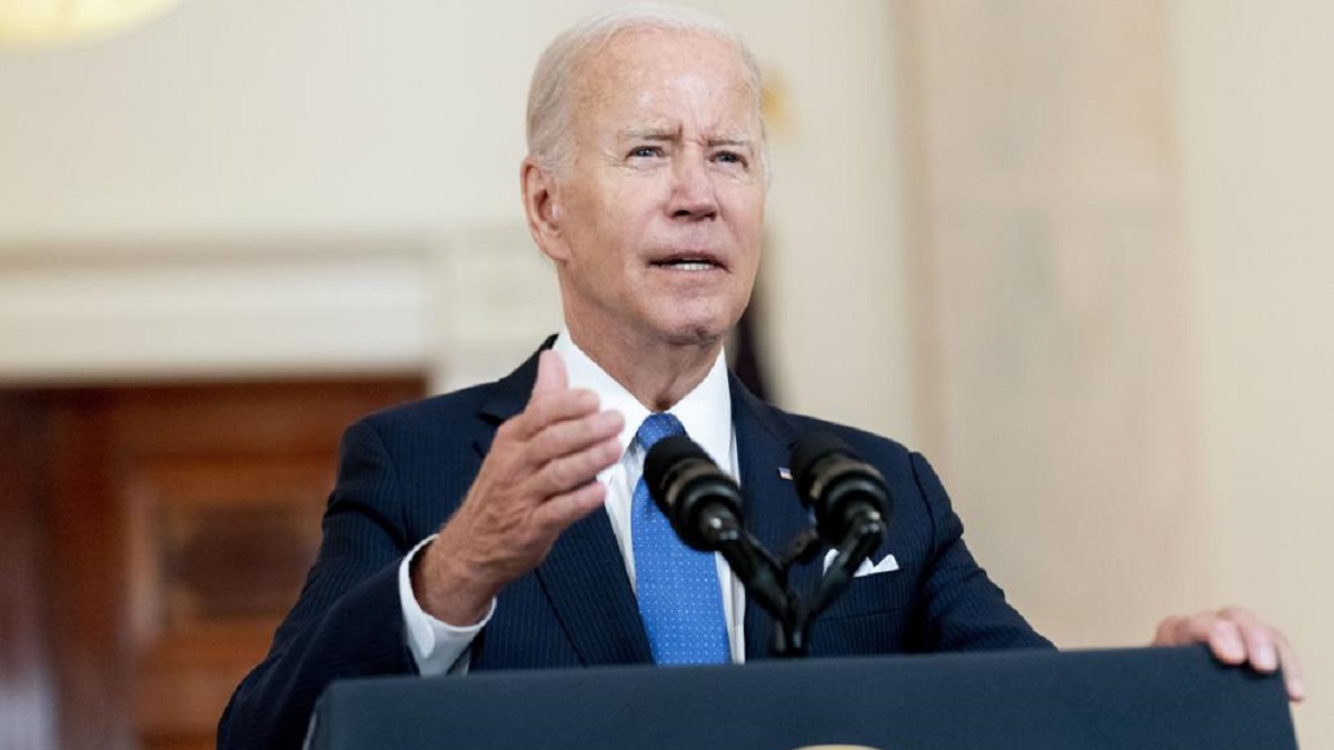 President Joe Biden speaks at the White House in Washington, Friday, June 24, 2022, after the Supreme Court overturned Roe v. Wade.&nbsp;