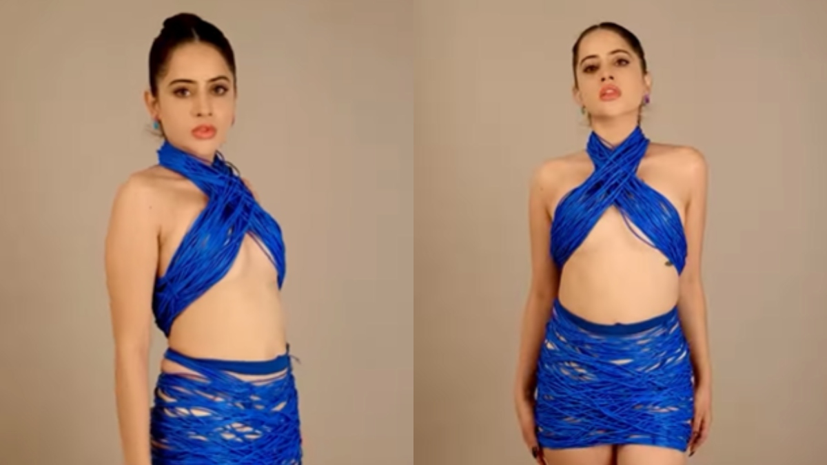 Urfi Javed wears outfit made up of 20 kg glass pieces, asks paps to stay  away 'or they will get hurt'. Seems pretty unsafe to me. Thoughts? :  r/InstaCelebsGossip