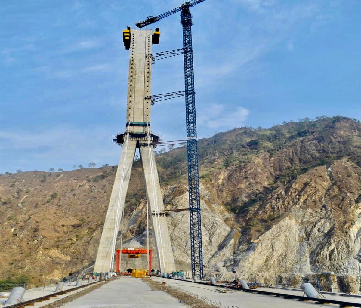 India’s first cable stayed rail bridge is ready | WATCH