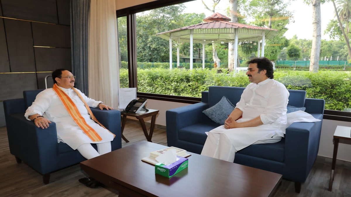 Expelled Congress MLA Kuldeep Bishnoi meets BJP chief Nadda, Haryana CM