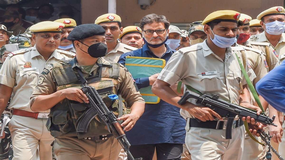 Delhi: Top Kashmiri separatist Yasin Malik sits on hunger strike inside Tihar Jail