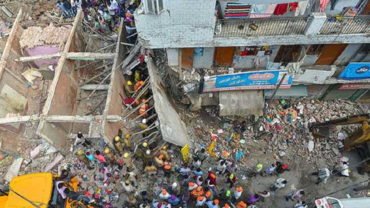 Delhi building collapse: One dead as three-storey structure collapses in Mustafabad area