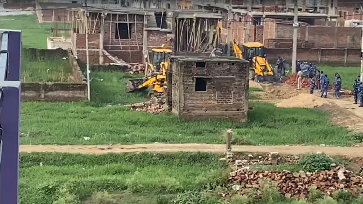 Visual from Patna's Nepali Nagar area where illegal houses will be demolished
