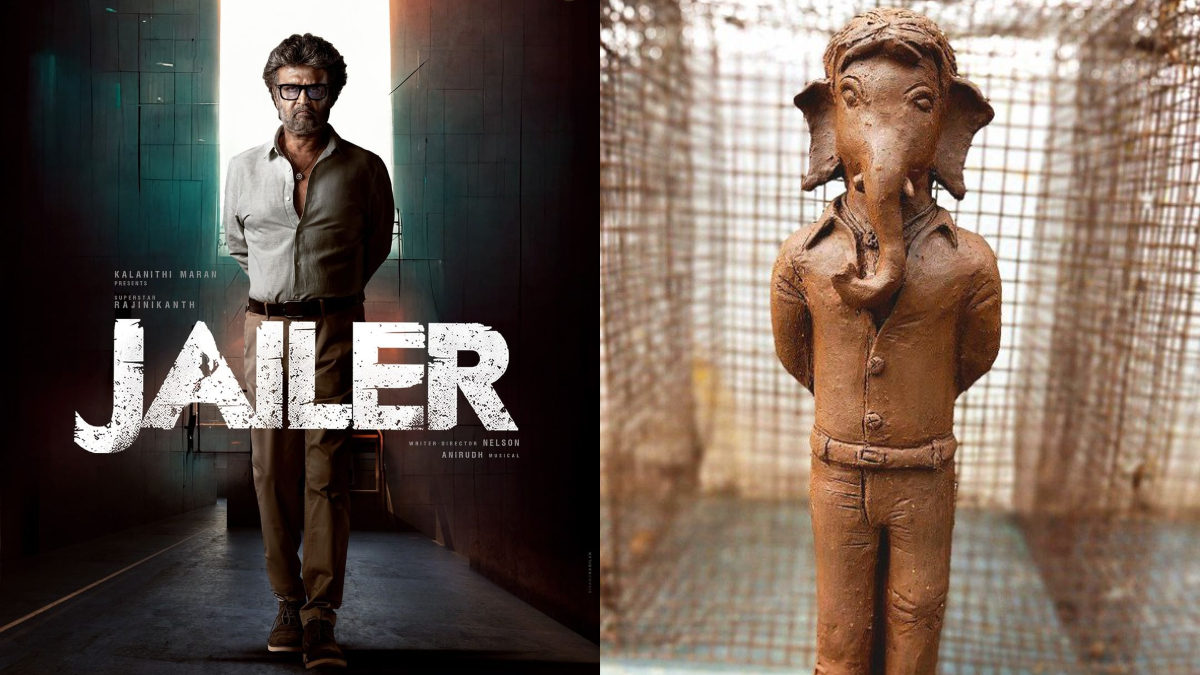 Rajinikanth's Jailer look recreated in Lord Ganesha idol by artist, pic goes viral