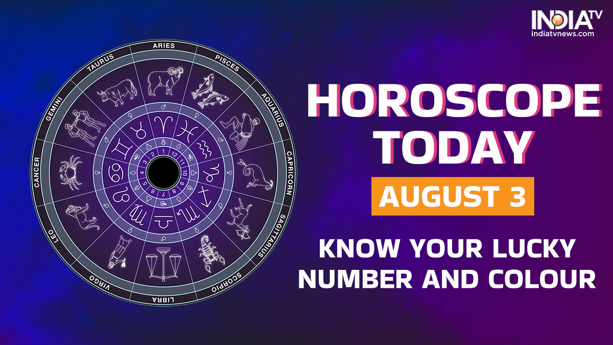 Horoscope Today, August 3 Know lucky number and lucky colour for all zodiac signs India TV