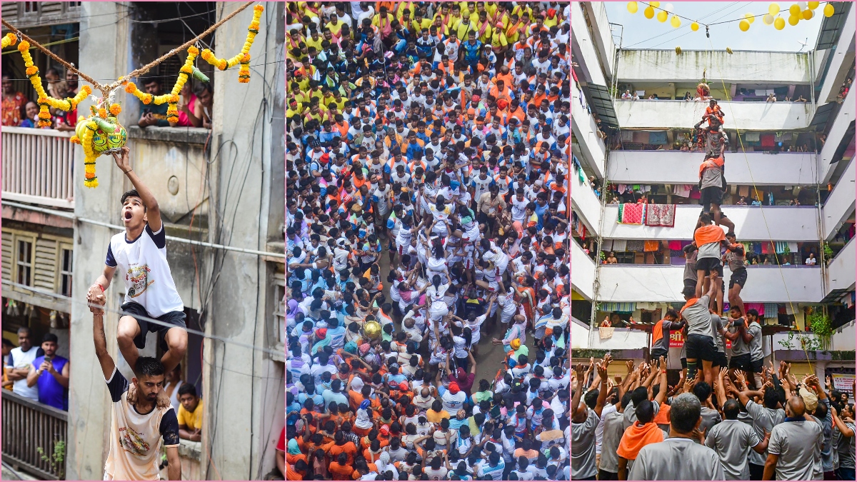 Janmashtami 2022 Celebrations: Photos, videos of dahi handi, kids dressed as Krishna & folk dances go viral