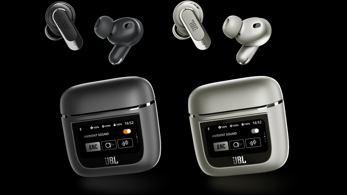 JBL launches Tour PRO 2 earbuds with world's 1st touchscreen charging case  – India TV