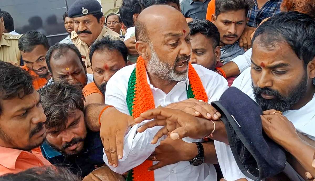 Telangana BJP alleges conspiracy by TRS, AIMIM to create unrest