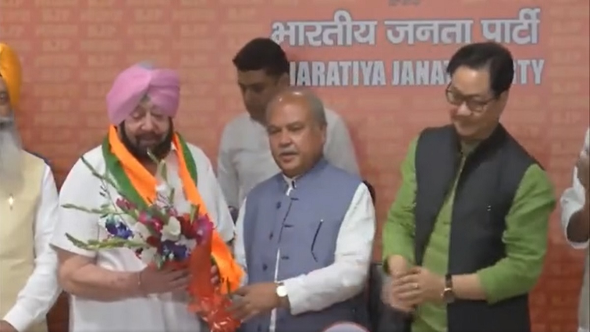 Former Punjab CM Amarinder Singh joins BJP, merge his newly formed party