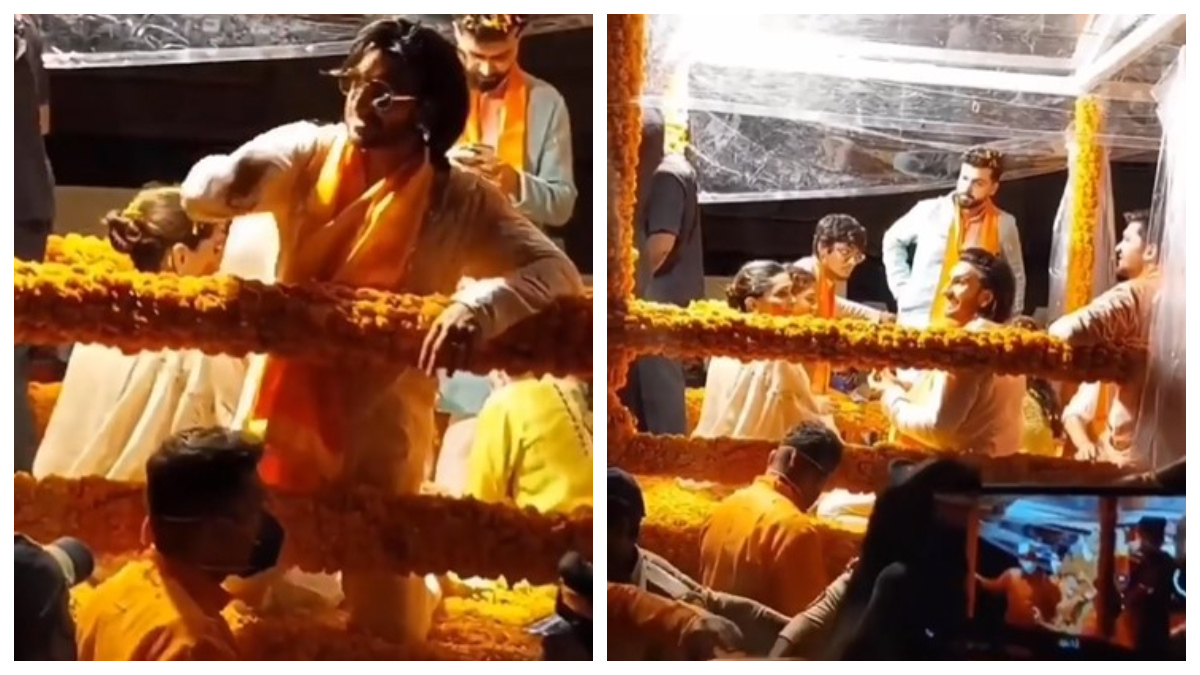 Ranveer Singh And Deepika Padukone groove with the Ambanis during Ganpati Visarjan | VIDEOS