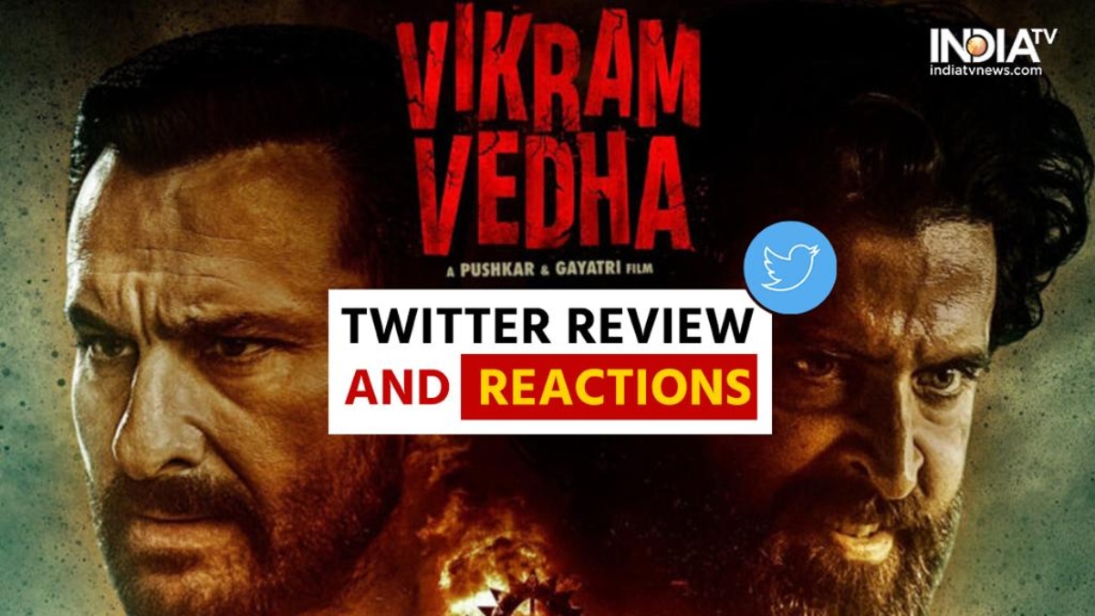 Vikram Vedha Twitter Review and Reactions: Fans are loving Hrithik  Roshan-Saif Ali Khan's film | Bollywood News – India TV