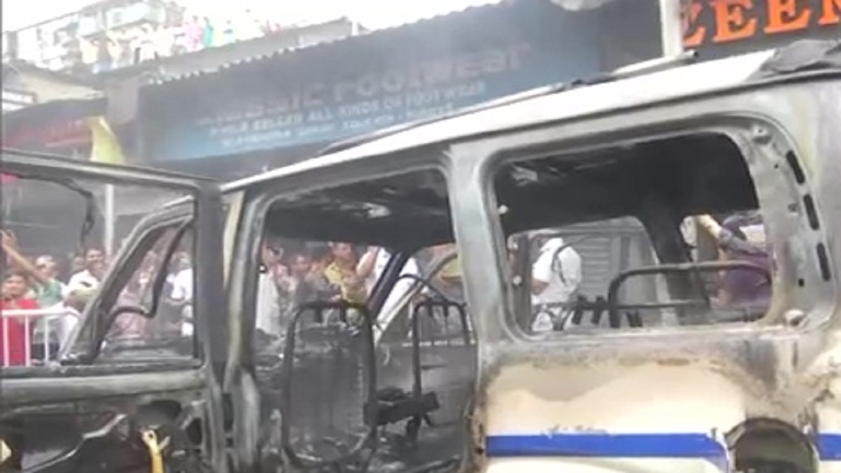 BJP's protest march in Kolkata turns violent, police car torched; Suvendu Adhikari detained