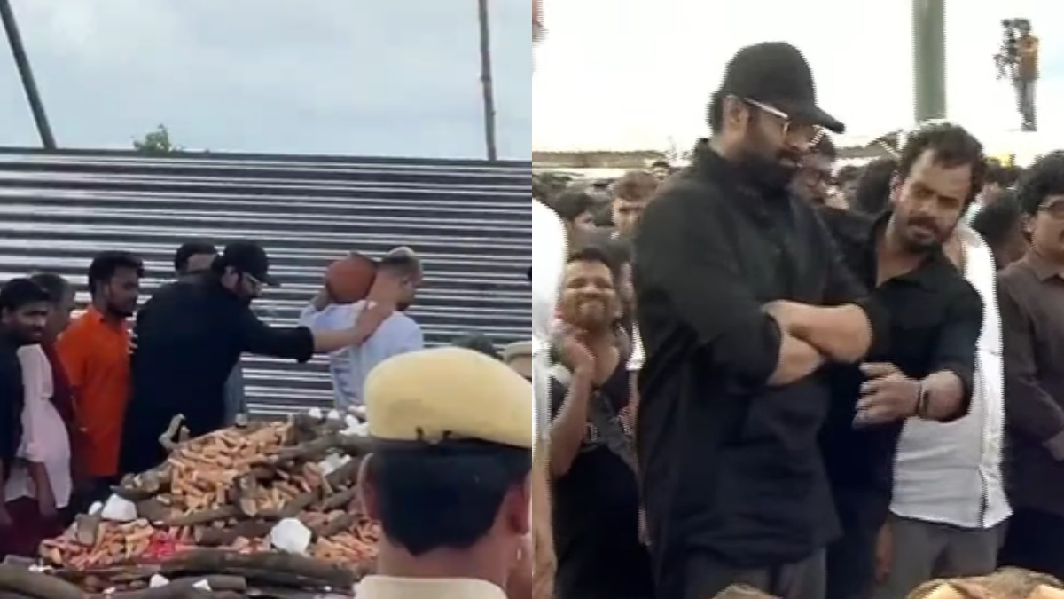 Krishnam Raju cremated with state honours: Prabhas, family and fans bid a tearful goodbye | Video