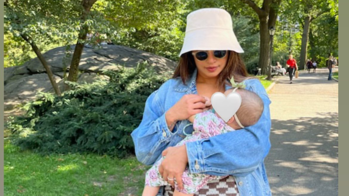 Priyanka Chopra holds Malti close to her as they take a walk in the park, see pics