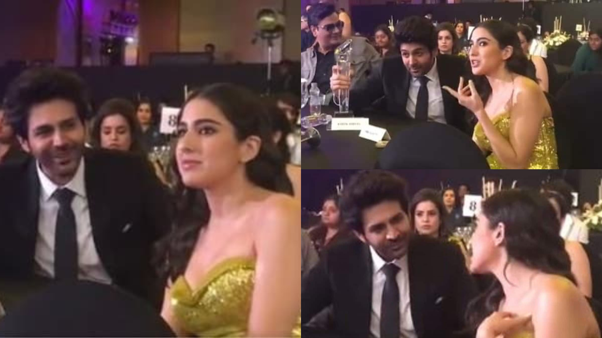 Video of Kartik Aaryan, Sara Ali Khan chatting the night away at award function goes viral