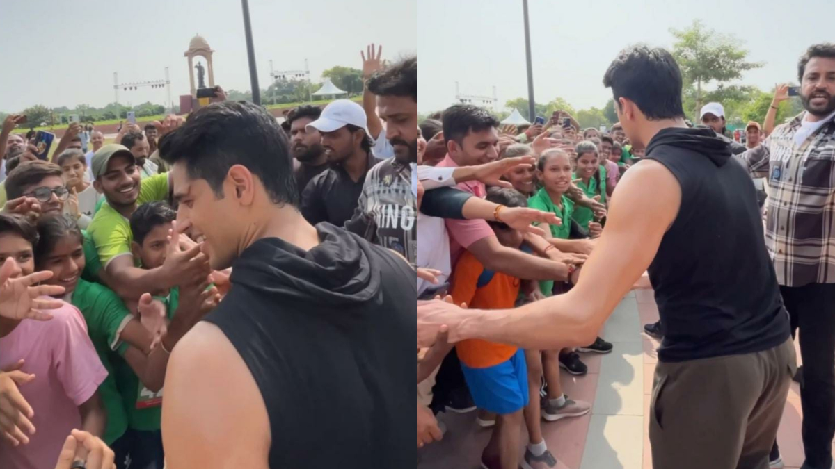 Video: Sidharth Malhotra meets fans at India Gate during shooting for Yodha