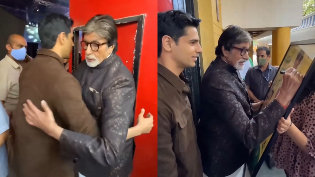 Sidharth Malhotra shares fanboy moment with Amitabh Bachchan on latter's 80th birthday | WATCH