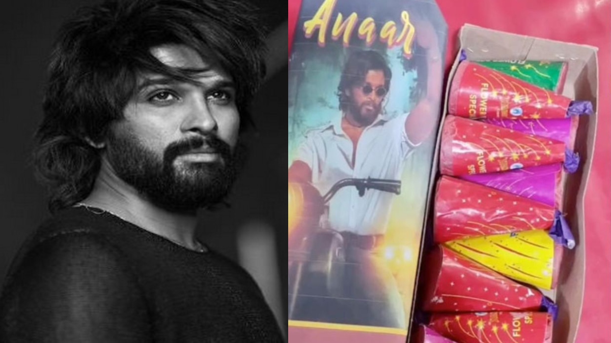 Pushpa ever takes over Diwali, firecrackers named after Allu Arjun-Rashmika Mandanna starrer | VIDEO