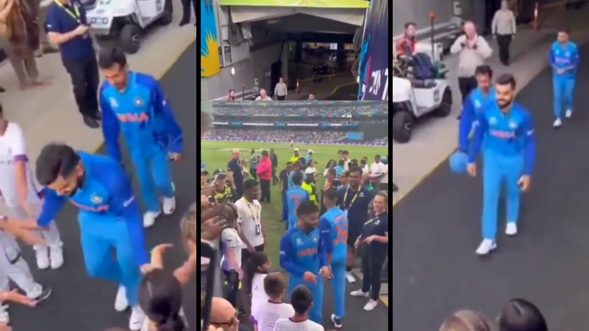 T20 World Cup 2022: Virat Kohli plays with kids before Indian National Anthem | WATCH VIDEO