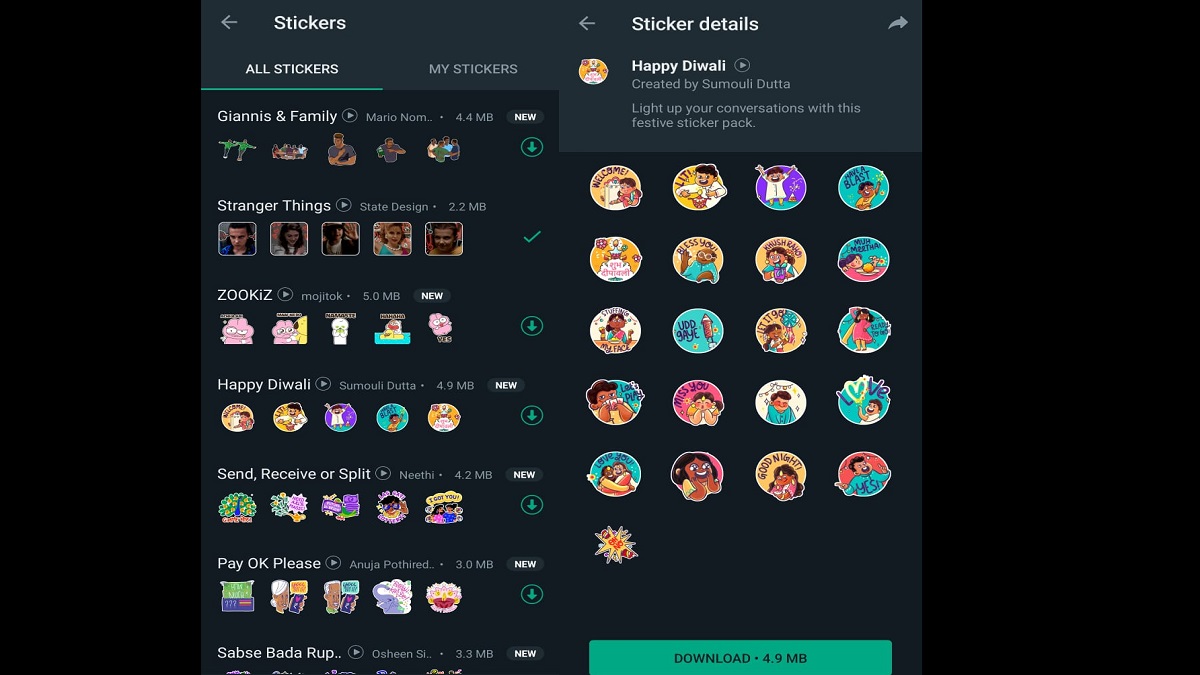 Here is how to get WhatsApp Diwali stickers: Step by step guide