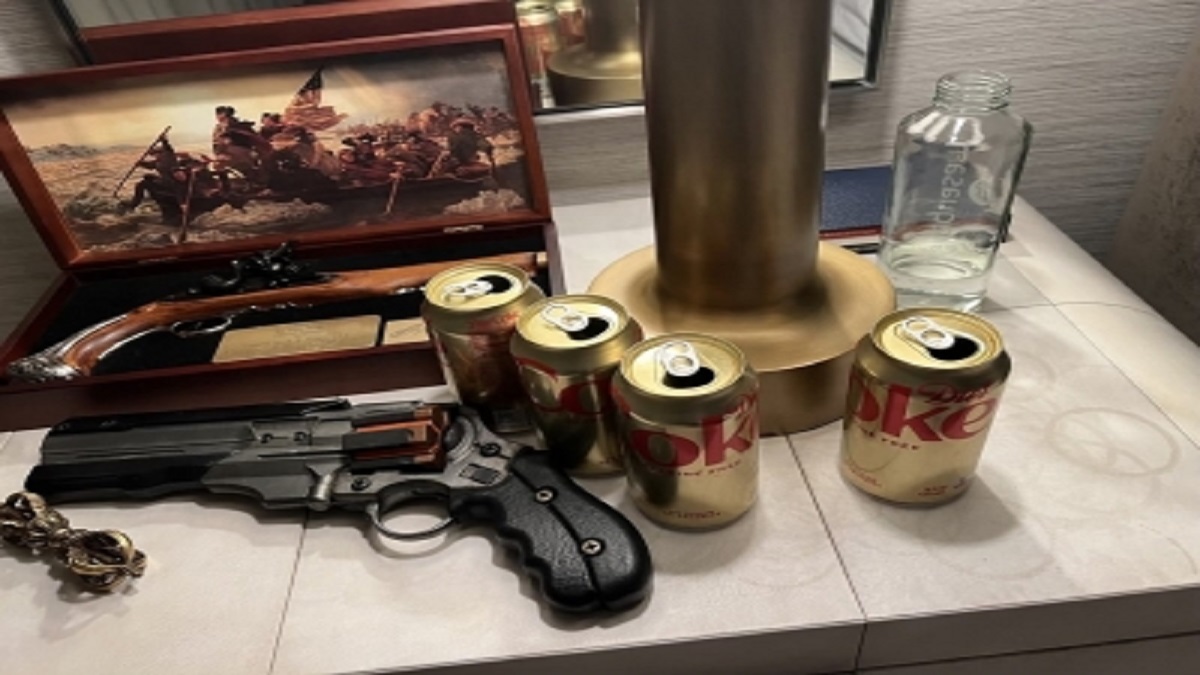 Twitter CEO Elon Musk tweets picture of ‘beside table,’ revolver, diet cokes seen