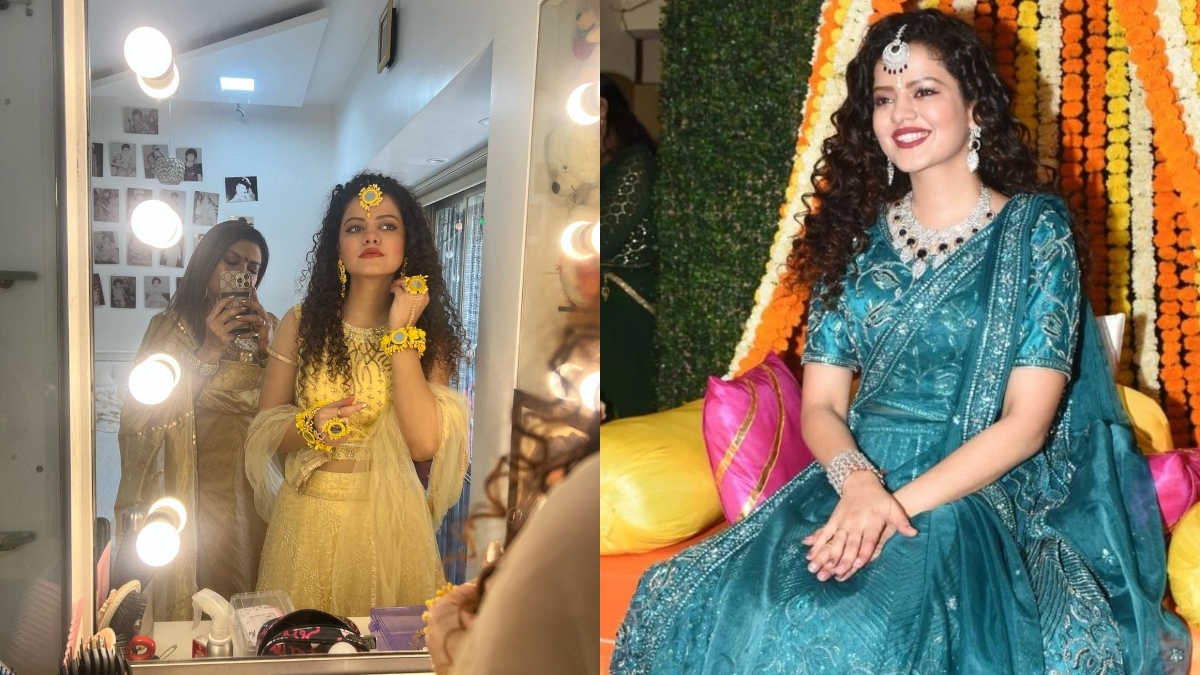 Palak Muchhal Getting Fucked Hot Sex - Bride-to-be Palak Muchhal glimmers at her Haldi ceremony | Inside photos |  Celebrities News â€“ India TV