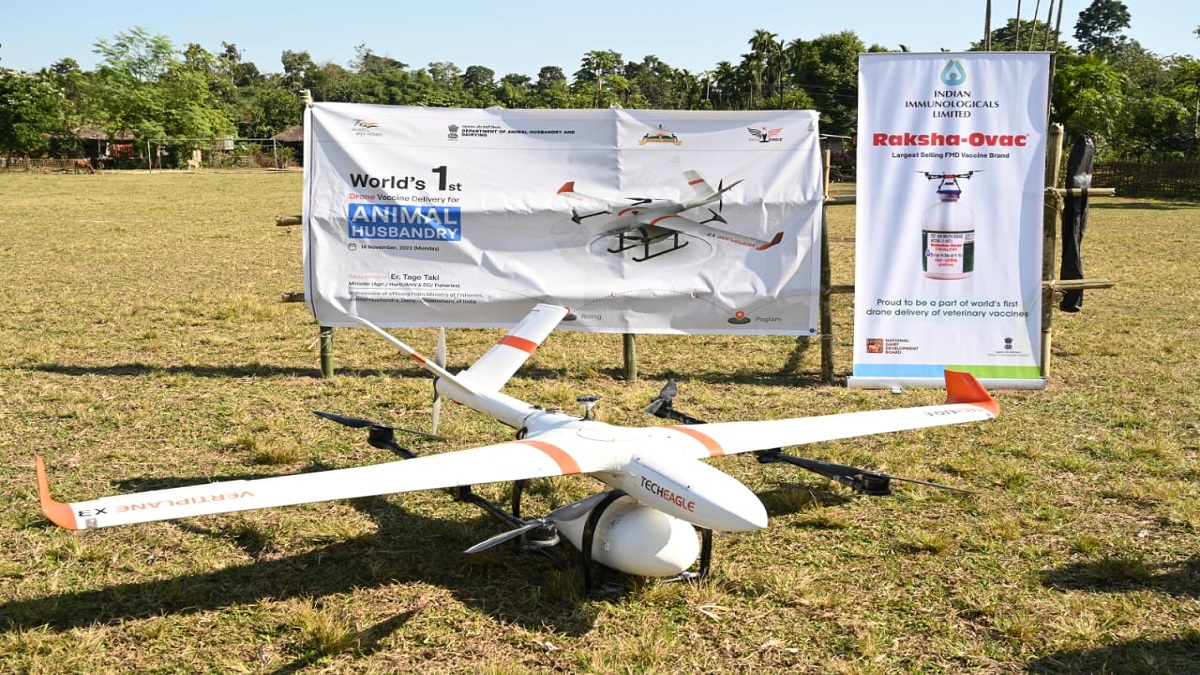 Perusahaan yang berbasis di Hyderabad menggunakan drone untuk mengirimkan vaksin di Arunachal Pradesh