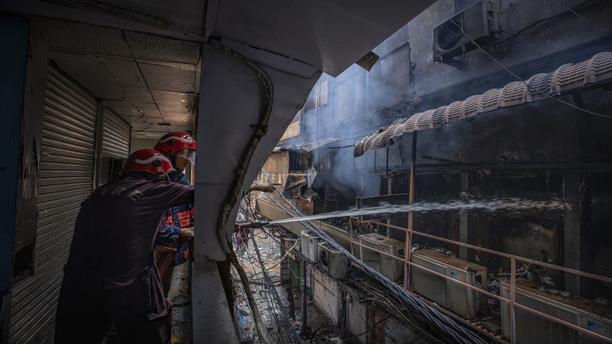 Bhagirath Palace fire: Firefighters toil to douse market flames in Delhi's Chandni Chowk for 4th day