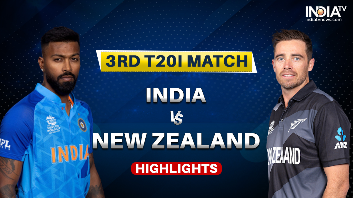 IND vs NZ, 3rd T20I, Highlights Match tied due to rain, India win