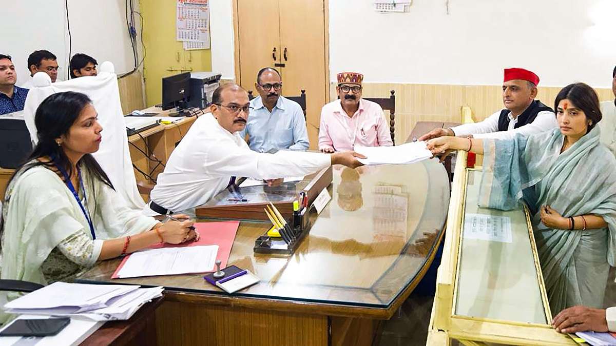 Mainpuri bypoll: Samajwadi Party candidate Dimple Yadav files nomination papers