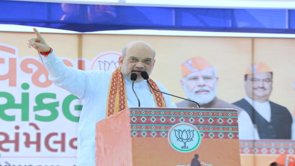 ‘Taught a lesson’ in 2002 thereafter permanent peace in Gujarat: Amit Shah slams Congress at election rally