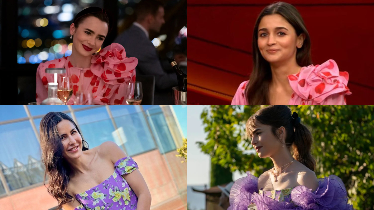 Alia Bhatt And Katrina Kaifs Dresses Made It To Lily Collins Emily In Paris
