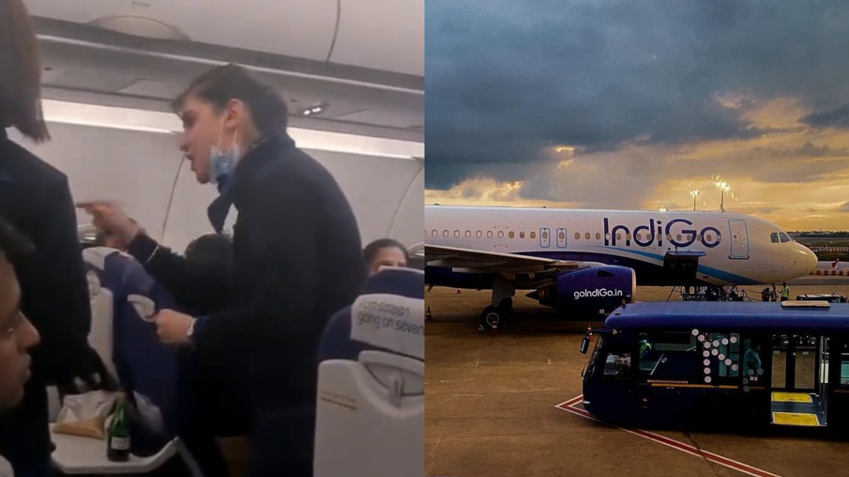 Indigo air hostess & passenger indulge in war of words; 'I am not your servant' | Viral Video