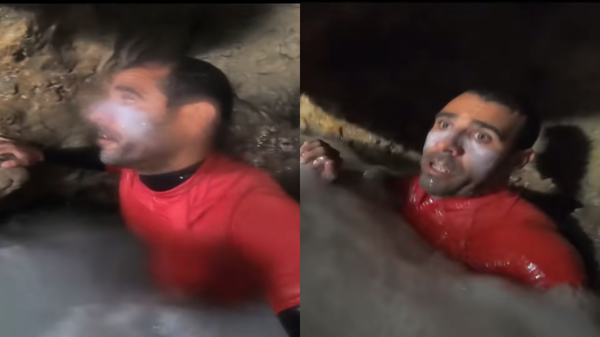 Viral Video | Bodysurfer fights for his life, continues filming while stranded in flooded cave