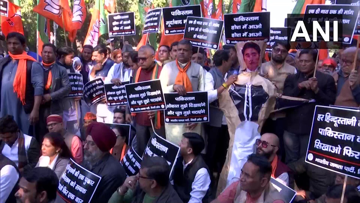 BJP's Big Protest Outside Pak High Commission In Delhi Against Bilawal ...